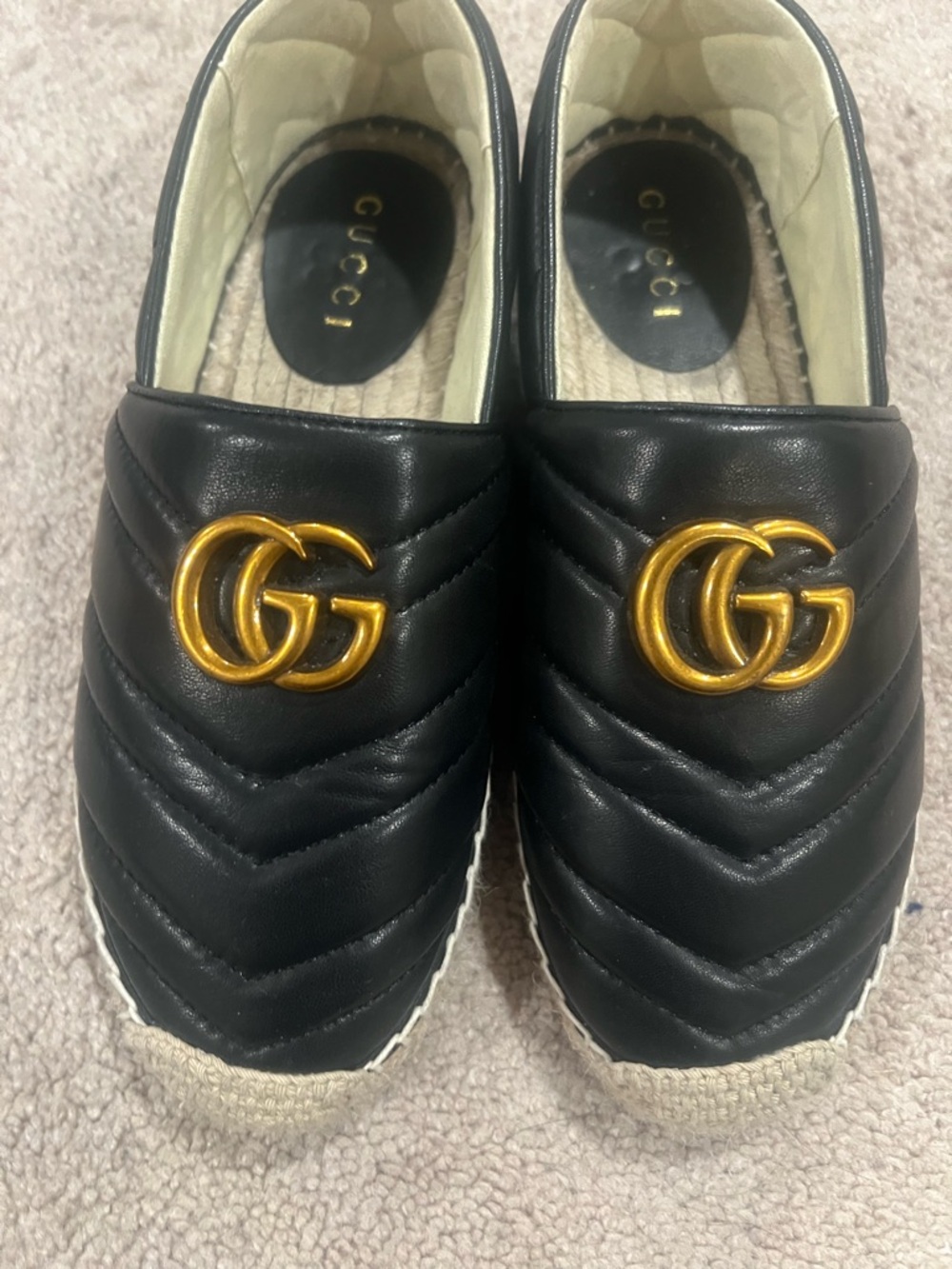 Gucci Black Leather Espadrilles - Picture 8 of 9